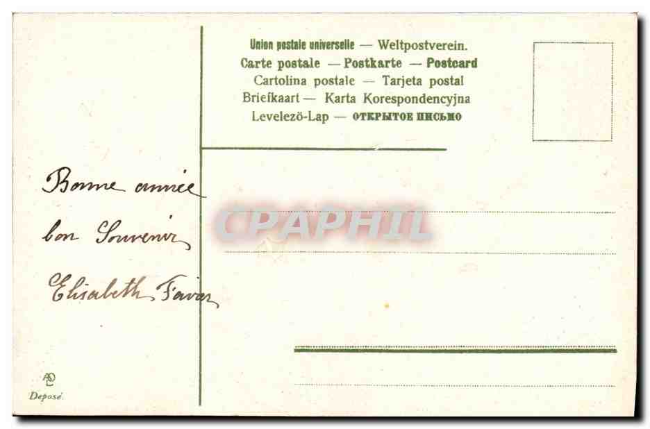 CPA Fantaisie Fleurs  — Rückseite