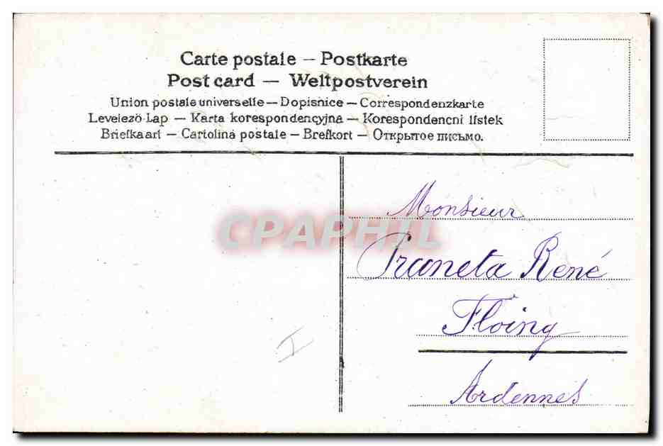 CPA Fantaisie Fleurs Oiseau  — Verso