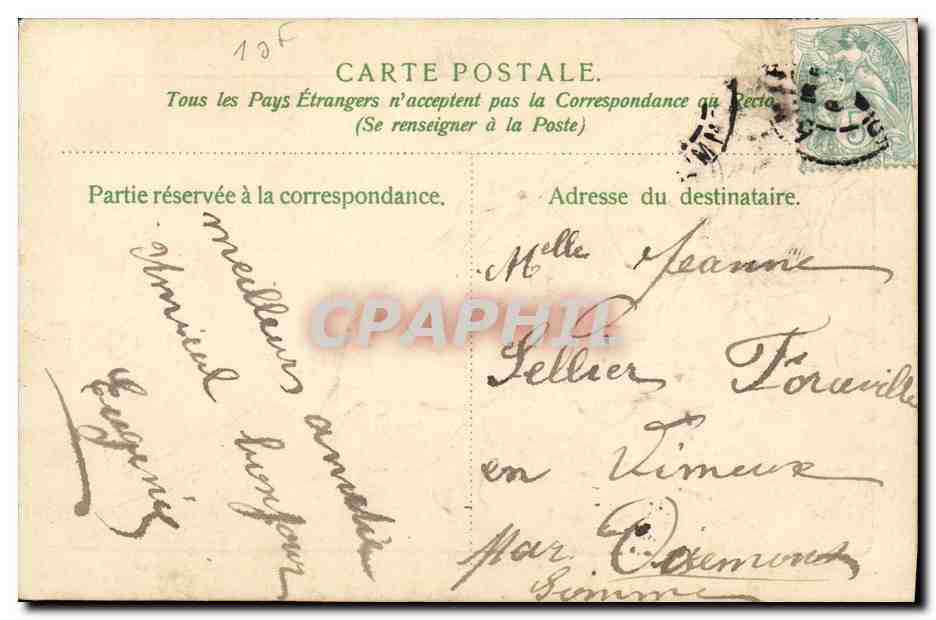 CPA Fantaisie Fleurs  — Verso