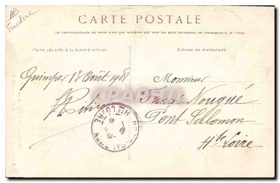 Chasseur avec chien — Quimper — Collection A. Vernin, Quimper — Reverso