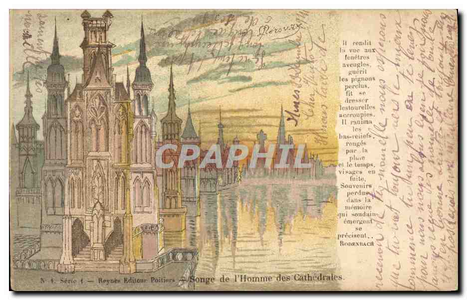 CPA Fantaisie Illustrateur Songe de l'homme des cathedrales 