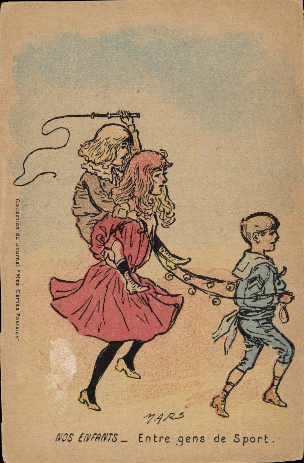 CPA Fantaisie Illustrateur Mars Nos enfants Entre gens de sport 