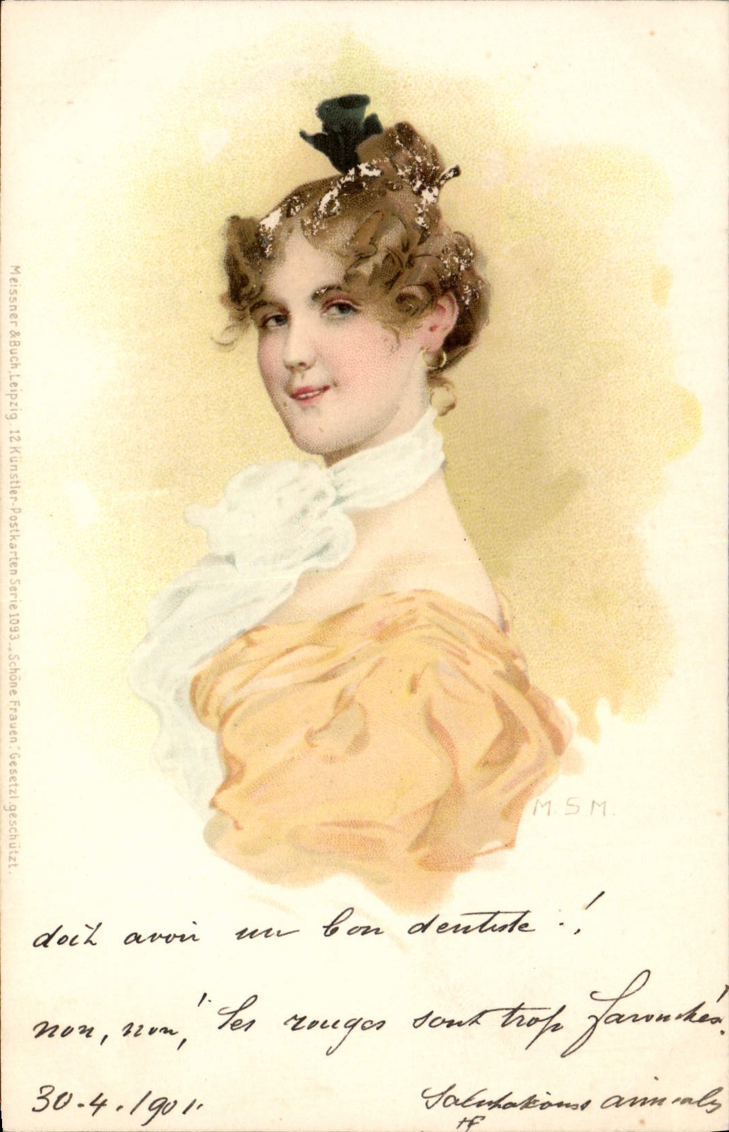 CPA Fantaisie Illustrateur Femme 