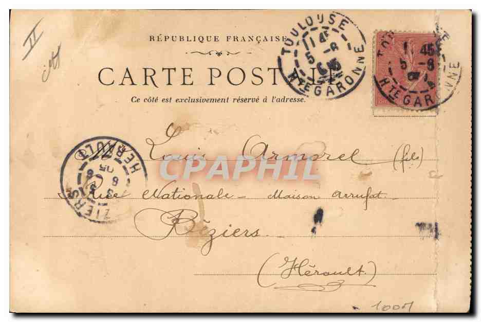 CPA Fantaisie Illustrateur Bal des etudiants 8 avril 1905  — Rückseite