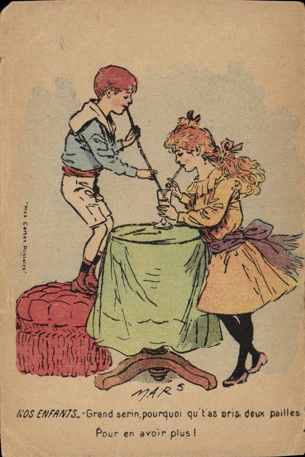 CPA Fantaisie Illustrateur Mars Nos enfants 