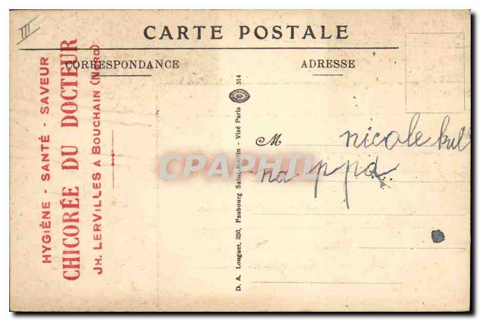 CPA Fantaisie Illustrateur Le canard deployant ses ailes  — Rückseite