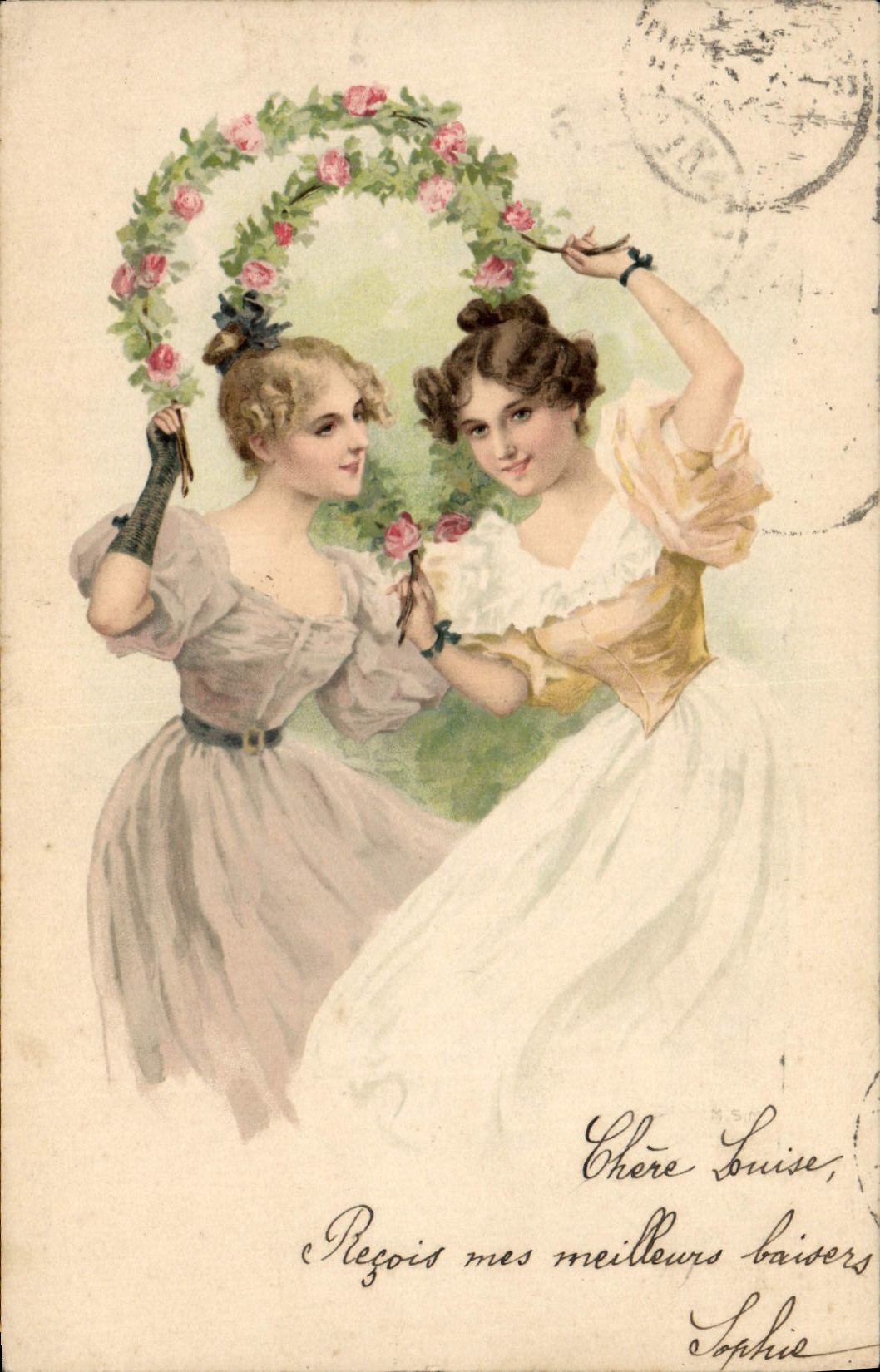 CPA Fantaisie Illustrateur Femmes 