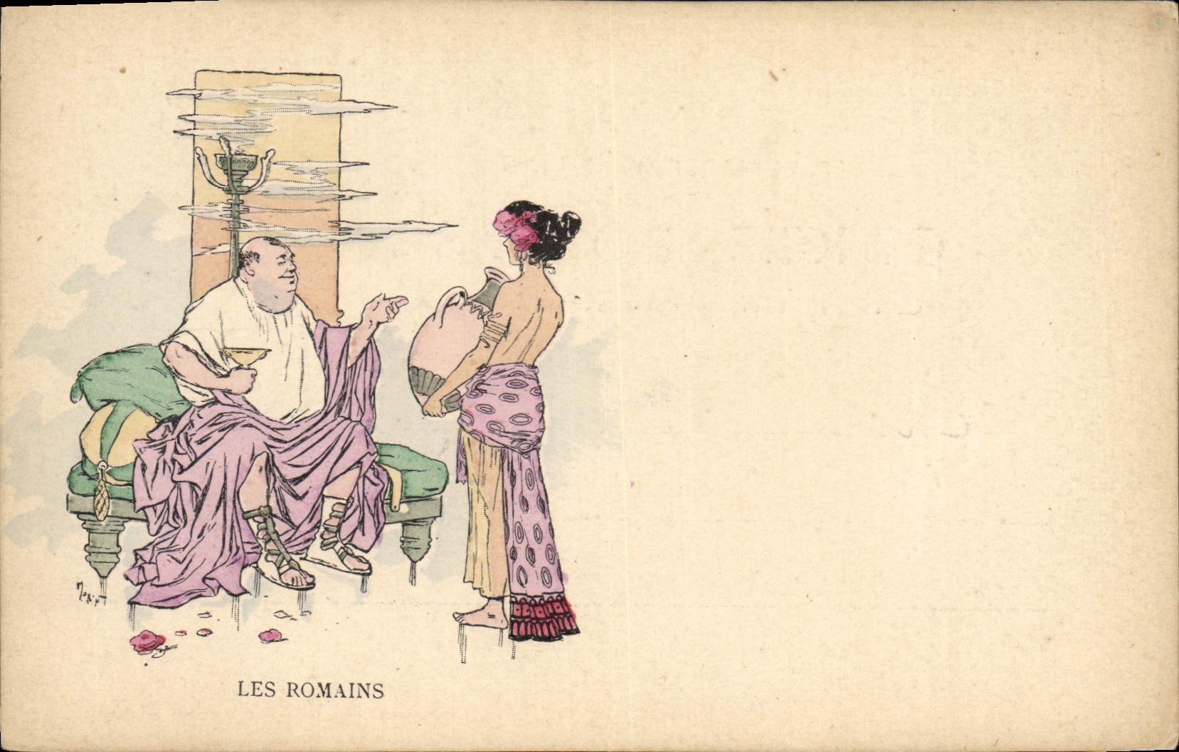CPA Fantaisie Illustrateur Les romains 