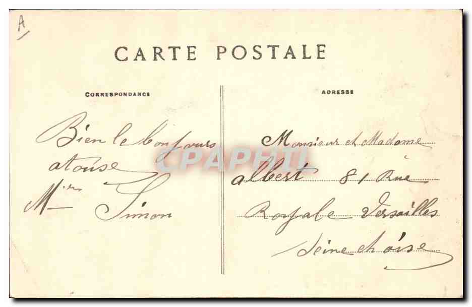 Rennes — La Musique du 41e au Jardin des Plantes — G.F. — Collection E. Mary-Roussellière — Verso