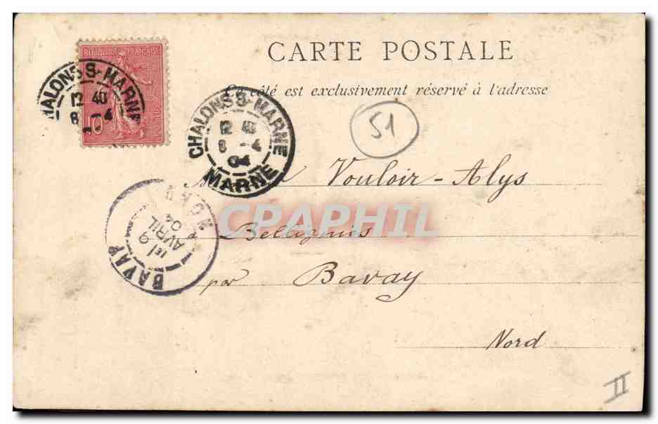 CPA Kiosque du Jard Chalons sur Marne  — Verso
