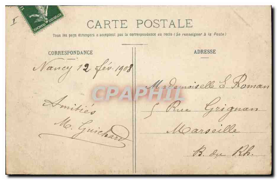 CPA Kiosque de la Pepiniere Nancy  — Rückseite