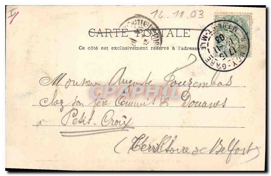 CPA Kiosque de la musique Pepiniere Nancy  — Rückseite