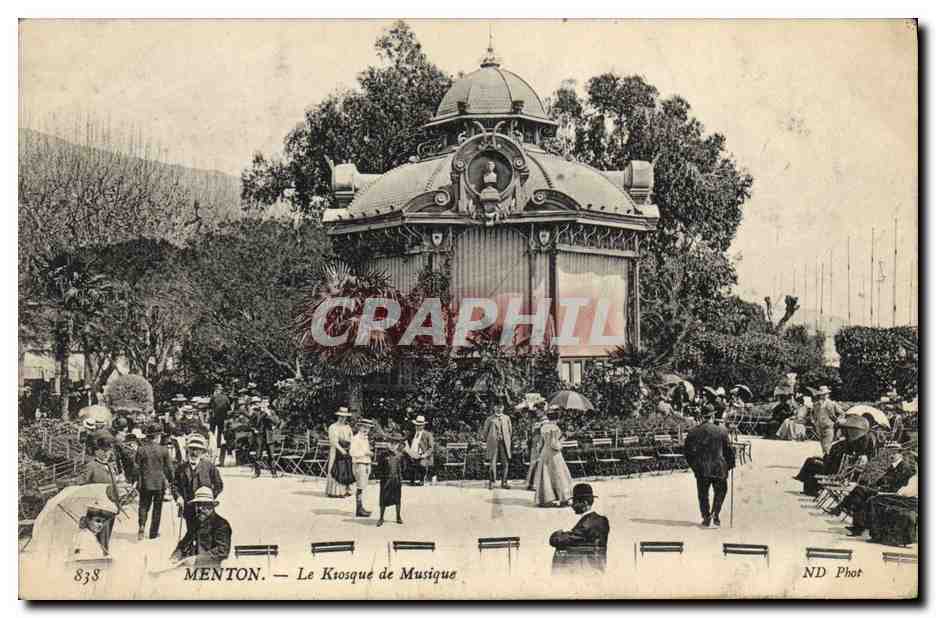 CPA Kiosque de musique Menton 