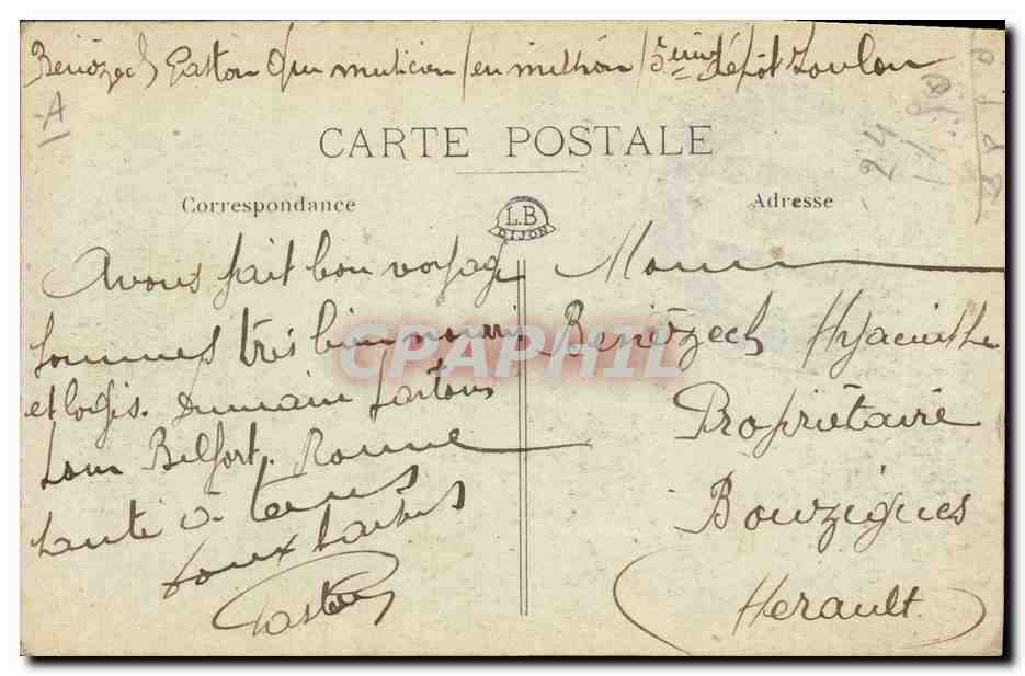 Besançon — Promenade Granvelle — Le Kiosque — C.L.B. n°18 — Verso