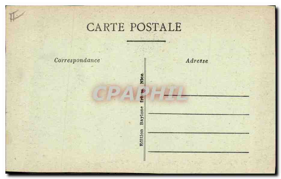 CPA Cannes Les allees et le Kiosque de la musique  — Verso