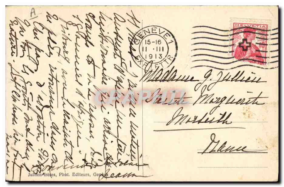 Pain de Sucre (alt. 2901 m) — Au bord du Lac du Grand St Bernard — J.J. 8928 — Reverso