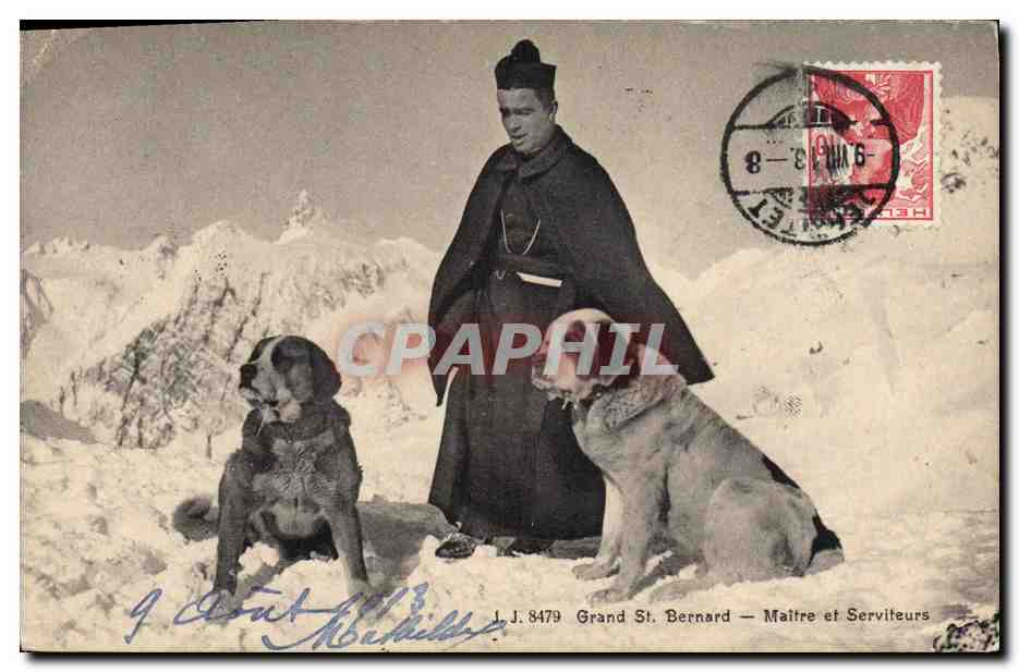 Grand St. Bernard — Maître et Serviteurs — J. J. 8479