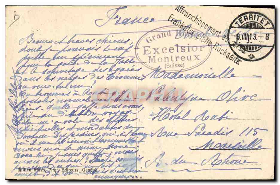 Grand St. Bernard — Maître et Serviteurs — J. J. 8479 — Achterkant