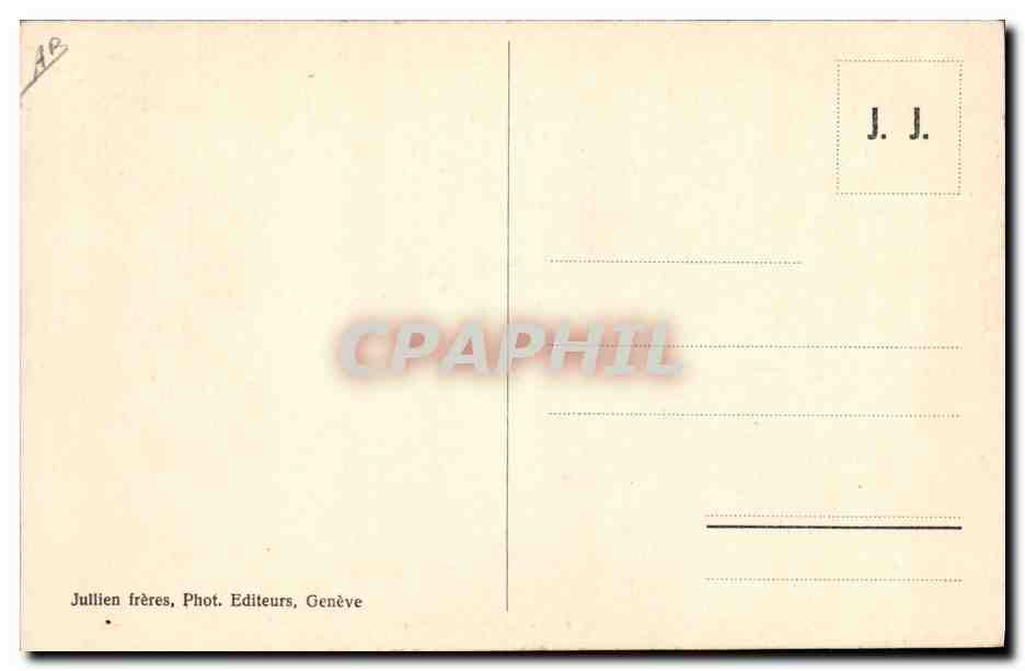 Hospice du Grand St. Bernard — Le dressage des Chiens — J. J. 8471 — Reverso