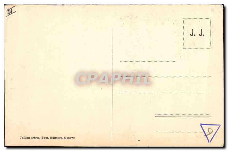 Hospice du Grand St Bernard — Rentrée des Chiens — Verso