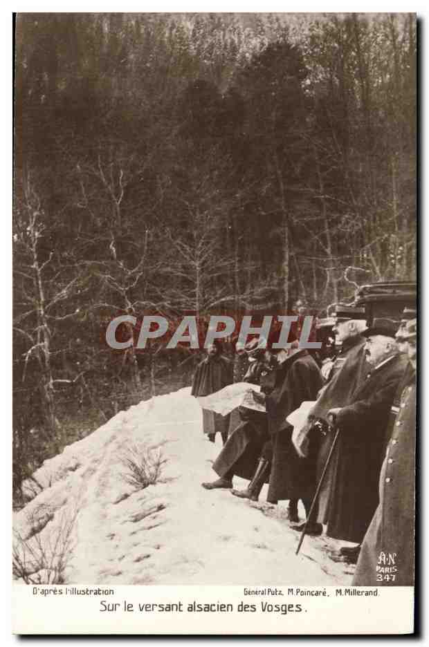 CPA Militaria Sur le versant alsacien des Vosges 