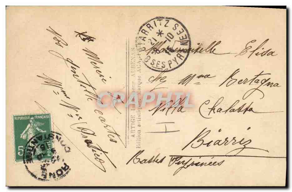 CPA Militaria Deux grands chefs General Joffre General Cadorna  — Rückseite