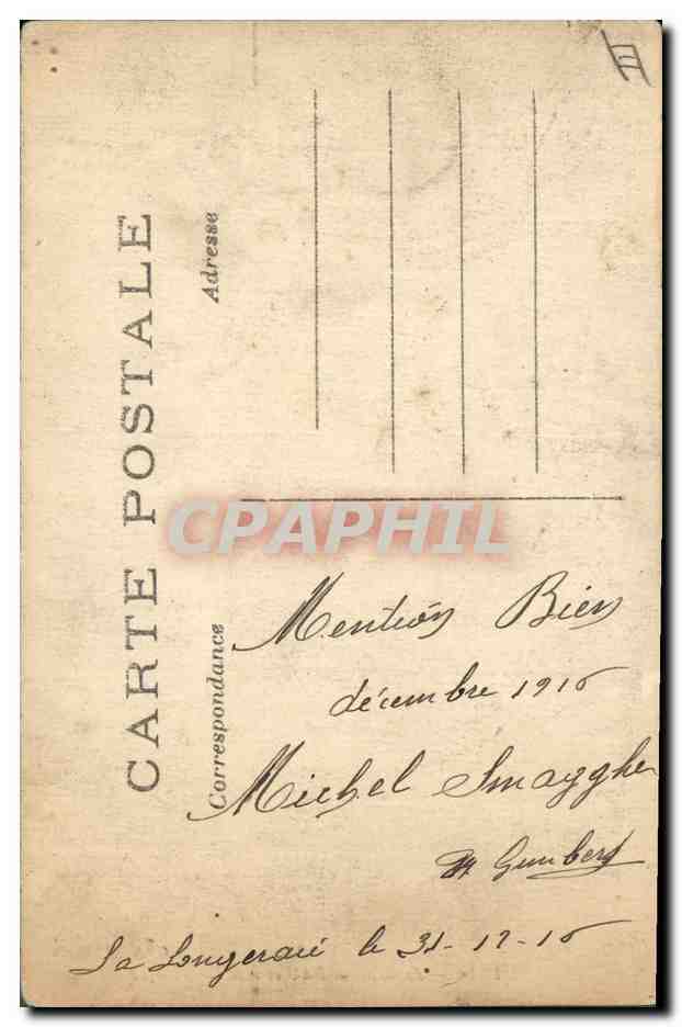 CPA Militaria Le General Pau et son Etat Major  — Verso