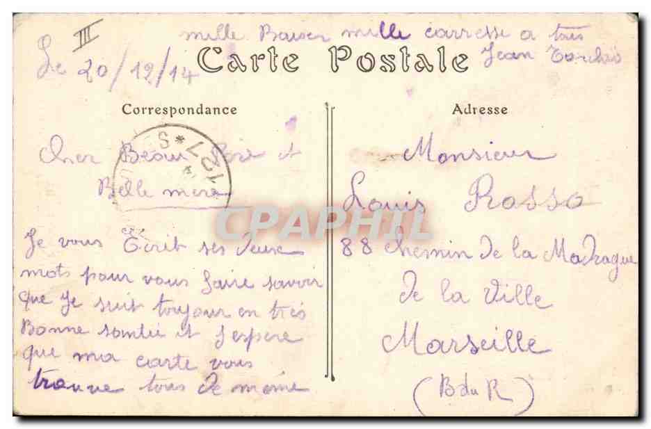 CPA Militaria Armee Francaise Le General Pau  — Verso