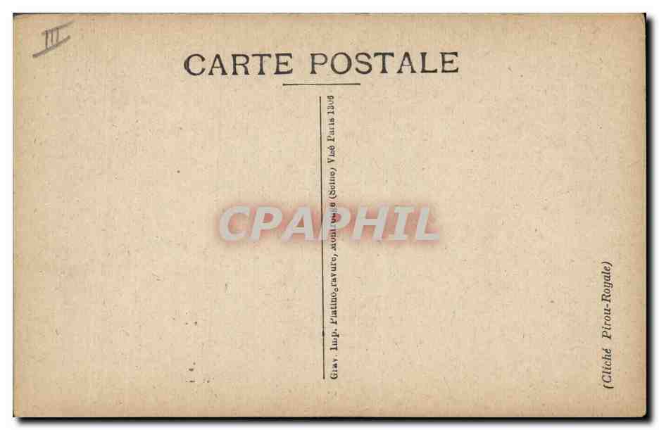 Général Franchet d'Esperey — portrait militaire — Cliché Piron-Royale — Verso