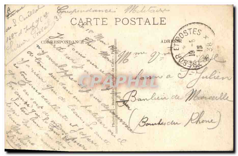 La Grande Guerre 1914-16 — Colonel de Massiges donnant ses ordres — Phot. Express, n° 885 — Verso