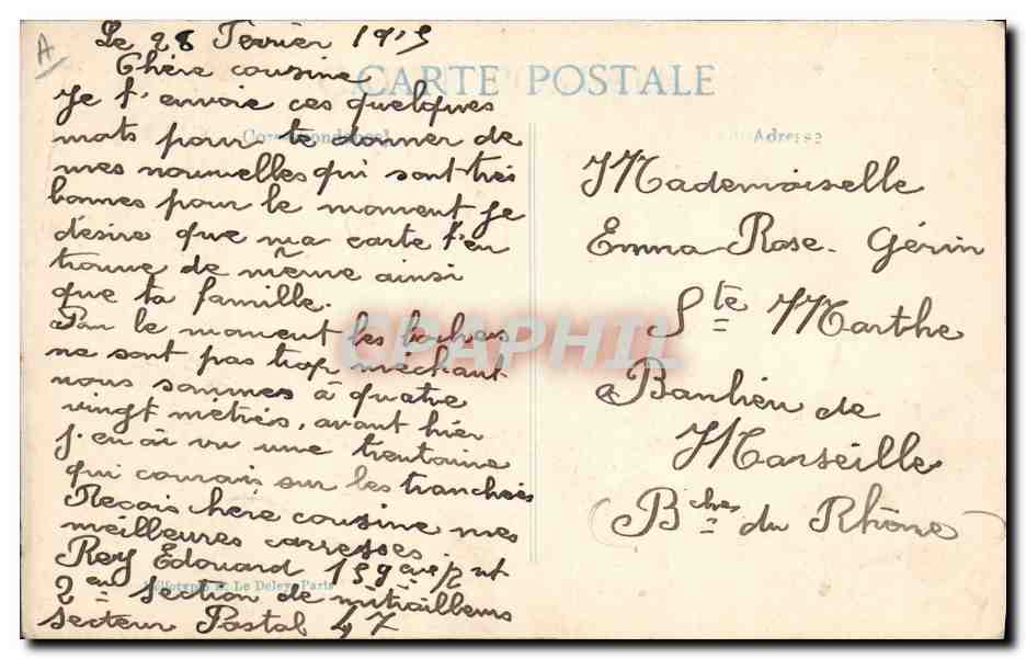 Le Roi recevant les chefs de la nouvelle armée — 1914 — Édition E.D. — 18me Série — Reverso