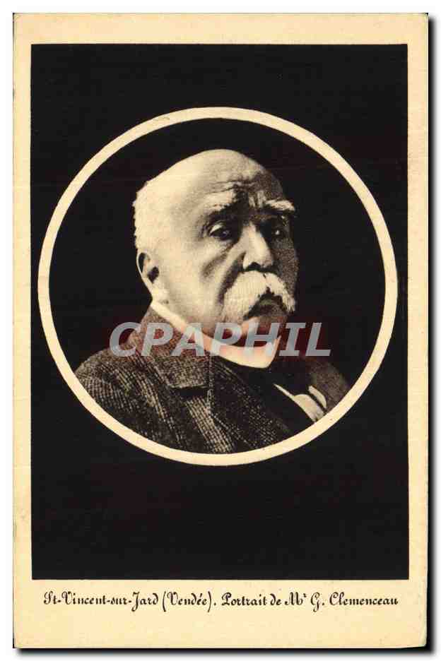 CPA Militaria St Vincent sur Jard Portrait de Mr G Clemenceau 