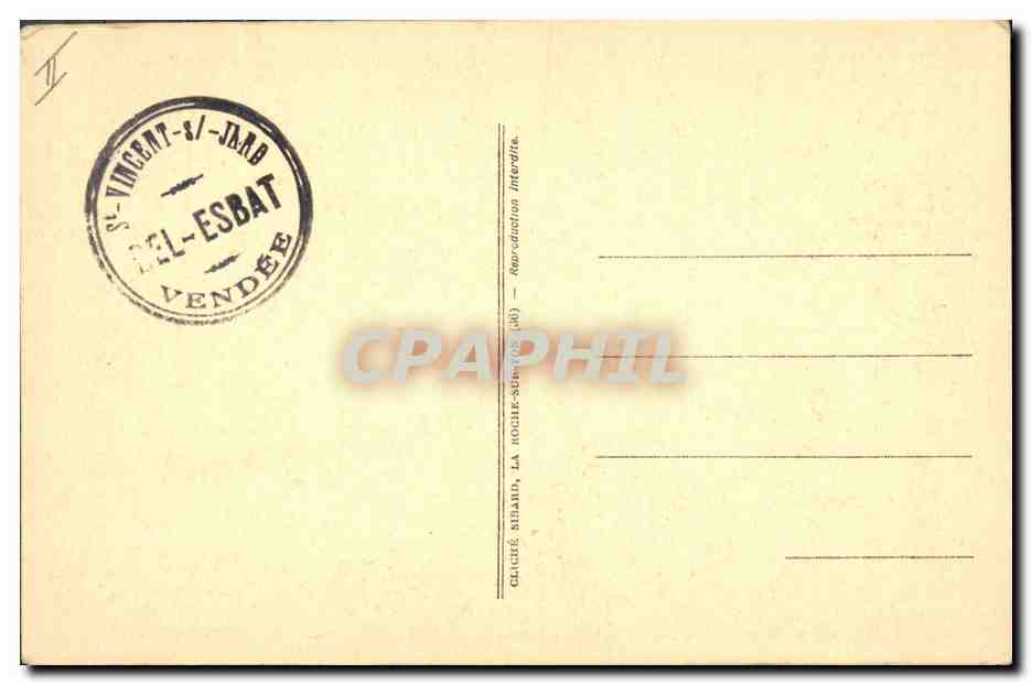 CPA Militaria St Vincent sur Jard Portrait de Mr G Clemenceau  — Rückseite