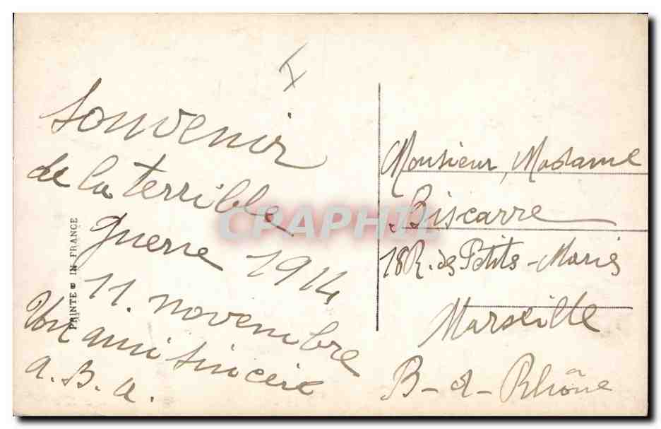 CPA Militaria General Pau  — Verso