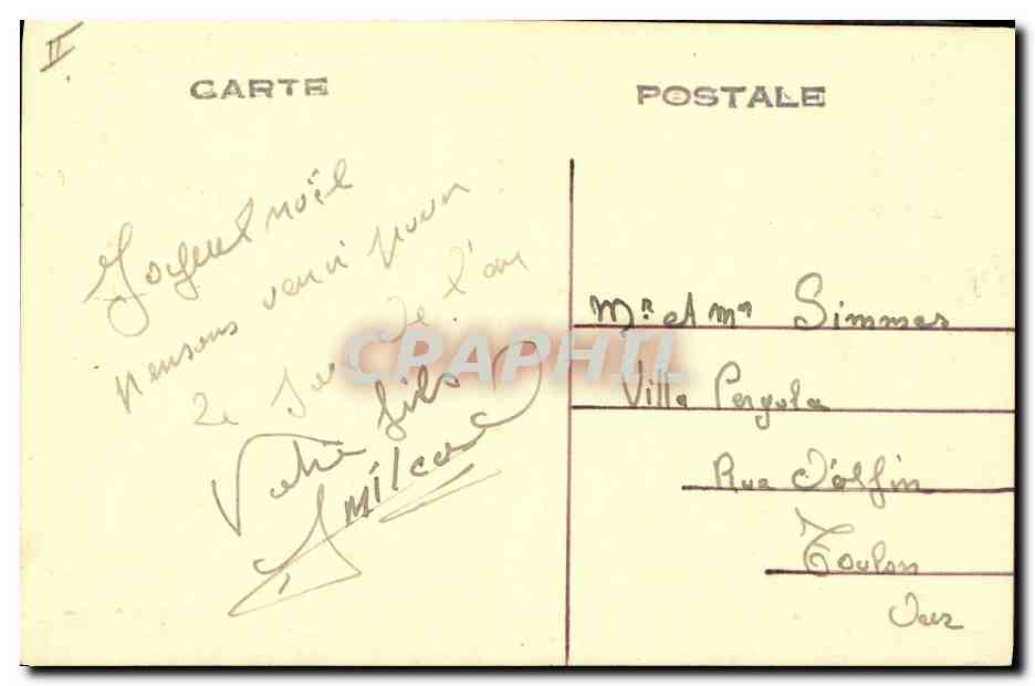 CPA Militaria Amiral  — Verso