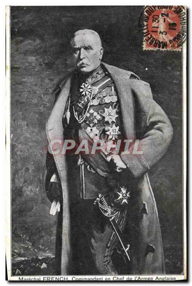 CPA Militaria Marechal French Commandant en chef de l'armee anglaise 