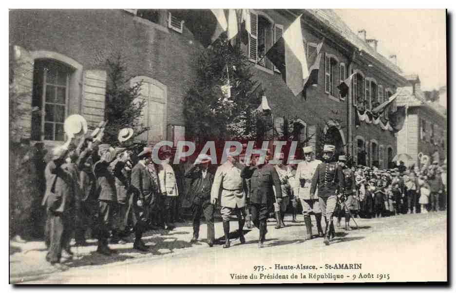 St-AMARIN - Visite du Président de la République - 9 Août 1915