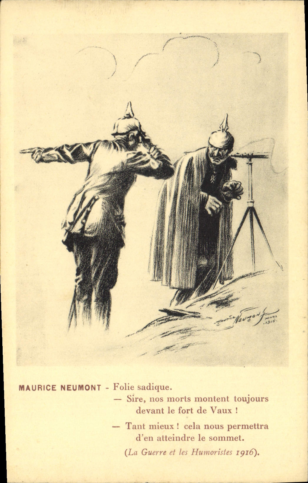CPA Militaria Maurice Neumont Folie sadique 