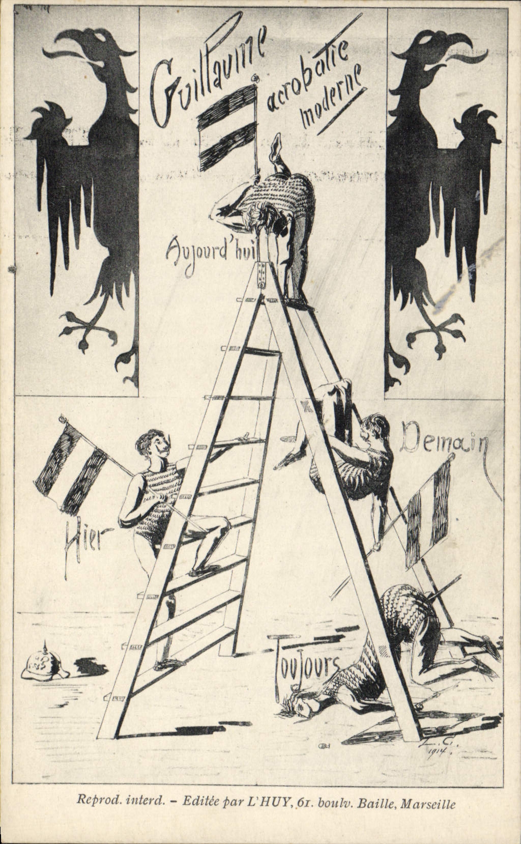 CPA Militaria Guillaume acrobate moderne 