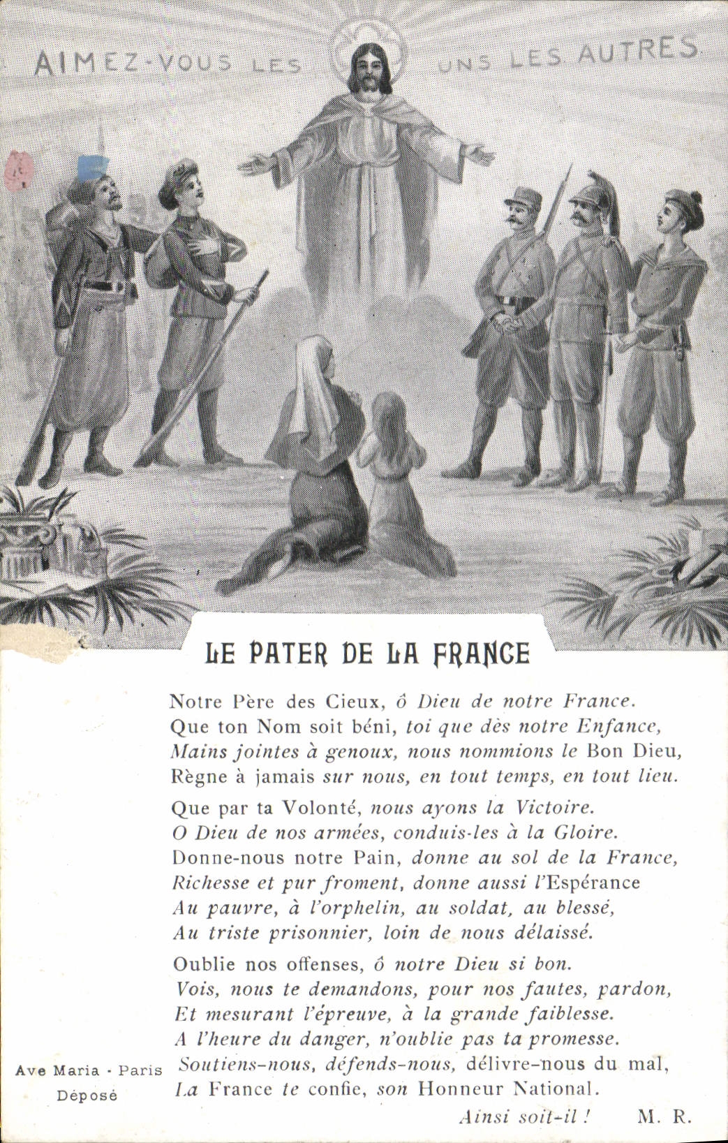CPA Militaria Le pater de la France 