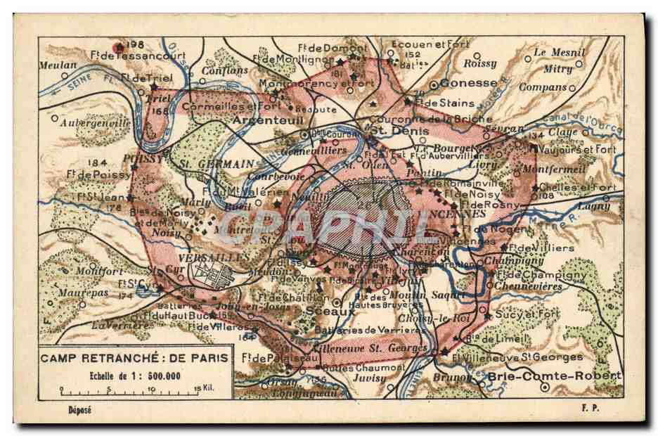 CPA Militaria Camp retranche de Paris 