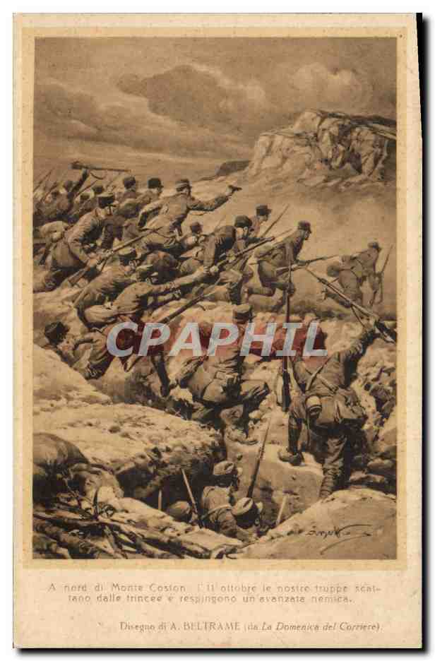 CPA Militaria Au Nord de Monte Coston 