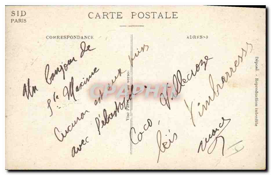 CPA Militaria La crise du gaz  — Verso