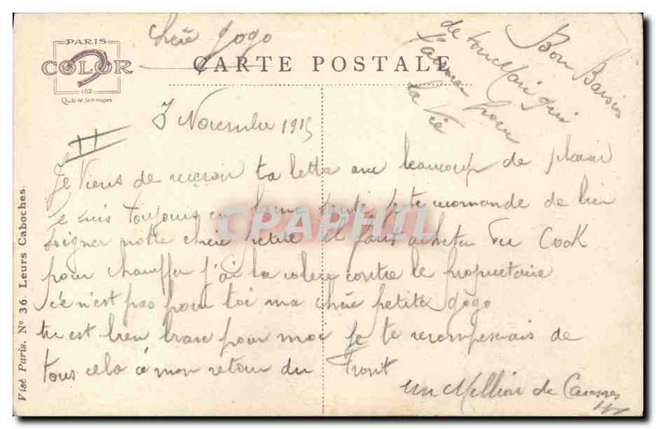 CPA Militaria Soldat a la pipe  — Rückseite