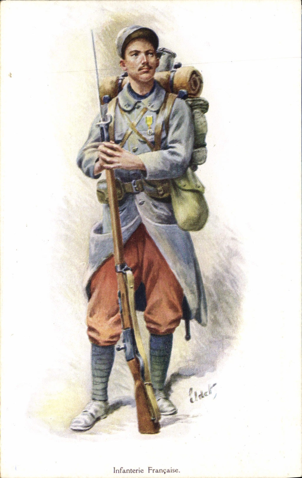 CPA Militaria Infanterie francaise Publicite Kananga du Japon Rigaud Paris Rue de la Paix 