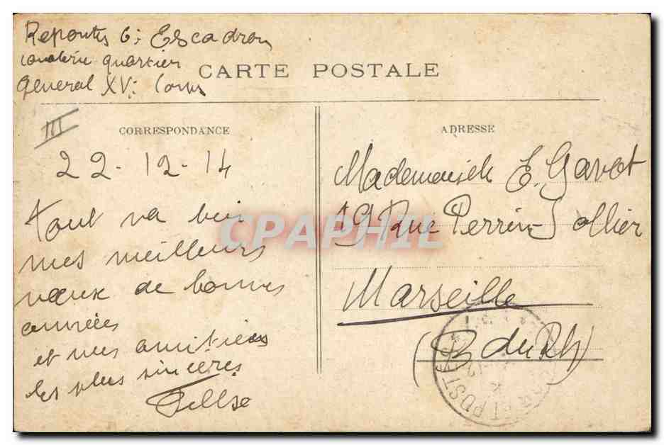 CPA Militaria Carte Paris Chalons Bar le Duc Bruxelles  — Rückseite