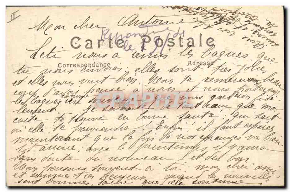 CPA Militaria Entente cordiale  — Rückseite