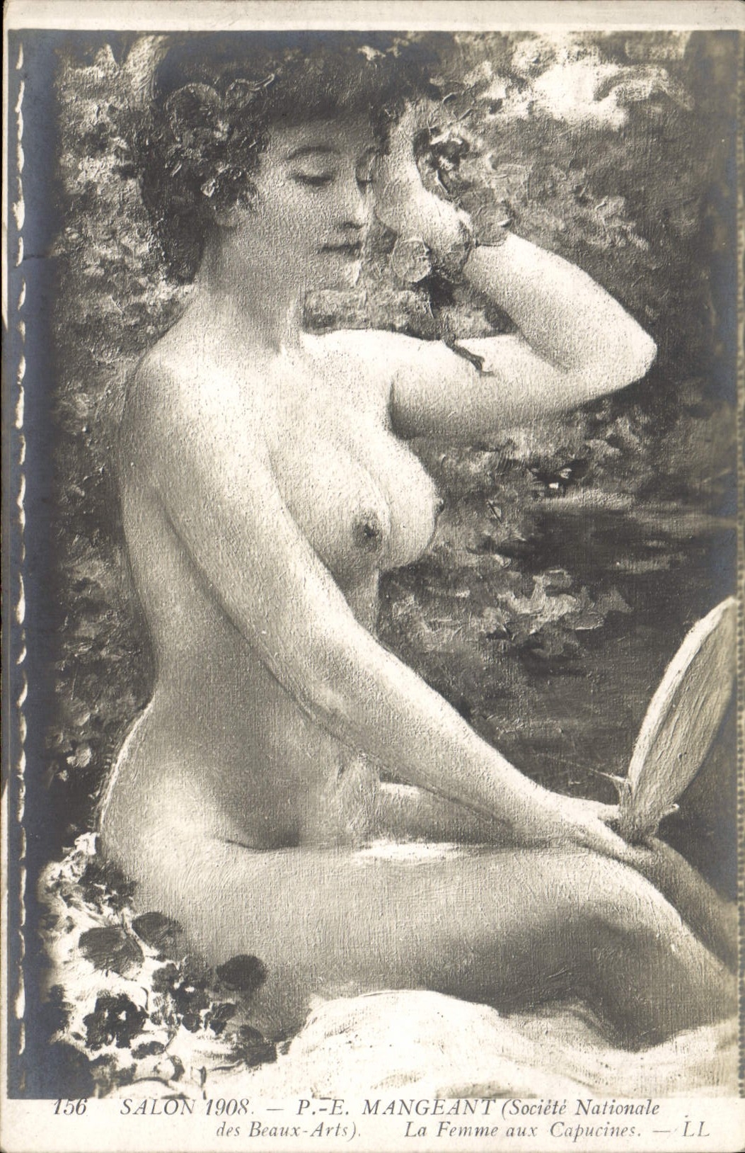 CPA Erotique Salon 1908 Mangeant La femme aux Capucines 