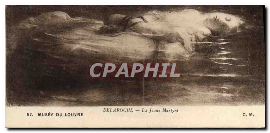 CPA Musee du Louvre Paris Delaroche La jeune martyre 