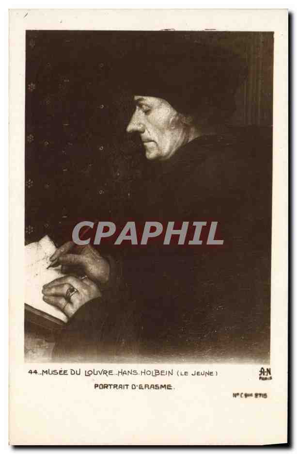 CPA Musee du Louvre Paris Hans Holbein Le jeune Portrait d'Erasme 